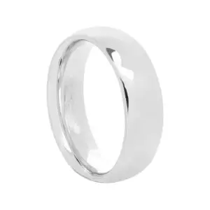Argolla confort lisa blanco 6mm